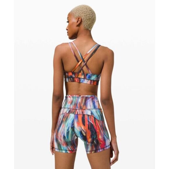 LULULEMON Energy Bra Medium Support Size 6 Chroma Fusion Multi - Picture 3 of 7